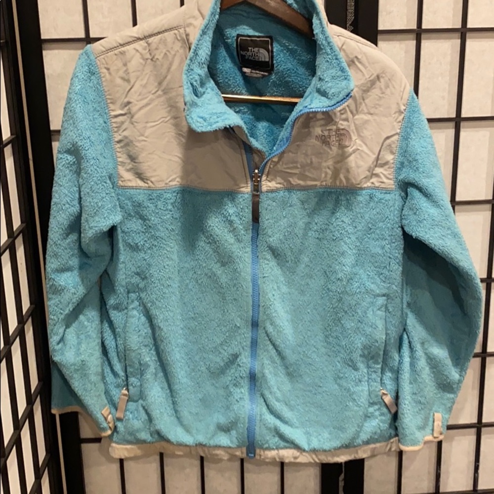 The North Face Blue Fleece Jacket Size XL youth